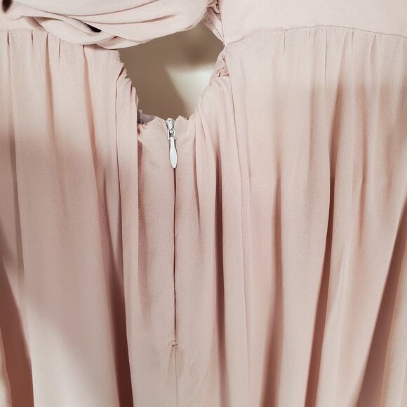 Reformation Andee Halter Open Back Maxi Dress Champagne Blush Cream Size 6 New - Picture 7 of 13